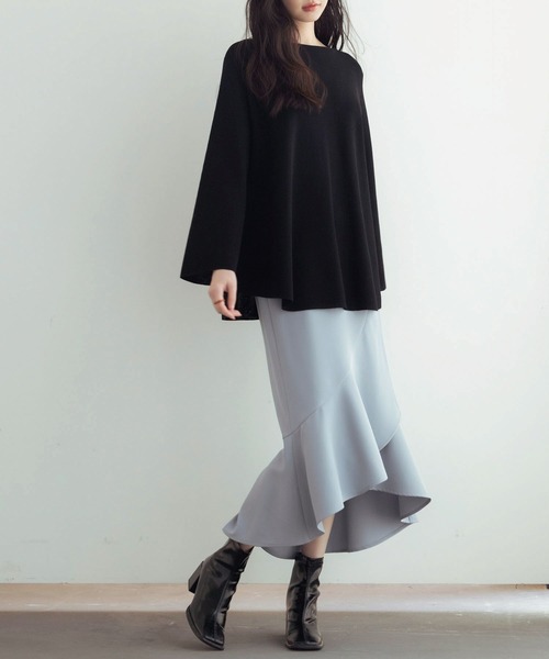 SAISON DE PAPILLON（セゾンドパピヨン）の「ラップ風ダブルベルトミモレ丈スカート（スカート・レディース・ピンク/ベージュ/ブルーグレー/ブラック・S/M/L）」の21枚目の写真