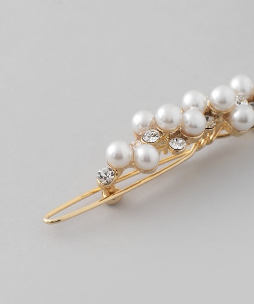 ANEMONE（アネモネ）の「パール×ビジューヘアピン[2本セット]（ヘアピン・レディース・シルバー/ゴールド・FREE）」の3枚目の写真