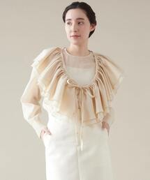 ラッフルストールオーガンブラウス