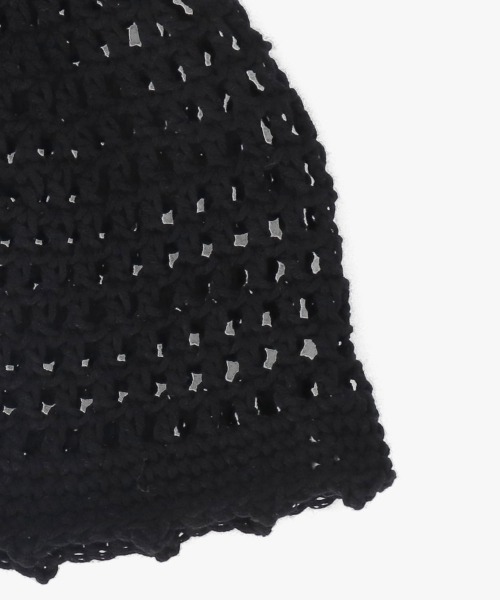 OVERRIDE（オーバーライド）の「OVERRIDE KNIT CROCHET SUMMER BEANIE / オーバーライド（ニットキャップ/ビーニー・レディース・その他/ブラック・57~59cm）」の7枚目の写真