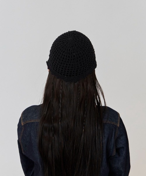OVERRIDE（オーバーライド）の「OVERRIDE KNIT CROCHET SUMMER BEANIE / オーバーライド（ニットキャップ/ビーニー・レディース・その他/ブラック・57~59cm）」の12枚目の写真