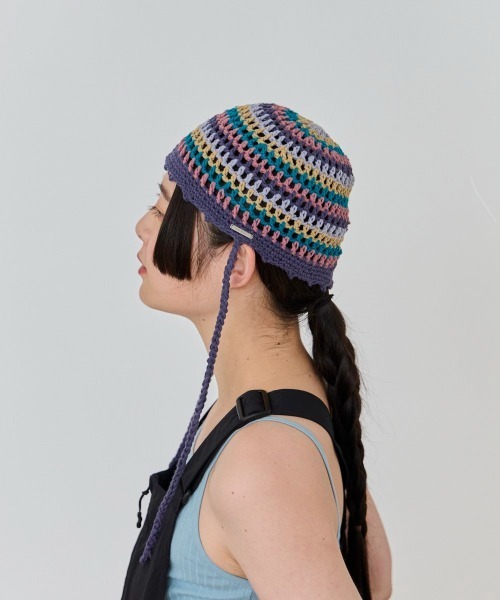 OVERRIDE（オーバーライド）の「OVERRIDE KNIT CROCHET SUMMER BEANIE / オーバーライド（ニットキャップ/ビーニー・レディース・その他/ブラック・57~59cm）」の16枚目の写真