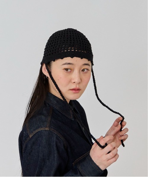 OVERRIDE（オーバーライド）の「OVERRIDE KNIT CROCHET SUMMER BEANIE / オーバーライド（ニットキャップ/ビーニー・レディース・その他/ブラック・57~59cm）」の22枚目の写真
