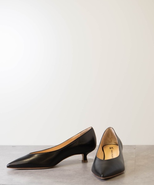 FABIO RUSCONI/ファビオルスコーニ】ポインテッドトゥパンプスレザー