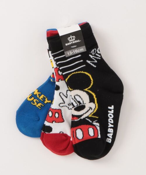 Disney（ディズニー）の「ディズニー クルーソックスセット 9177（ソックス/靴下・キッズ・ブラック×レッド/その他9・13-16/17-20/21-24cm/10-13cm）」の8枚目の写真