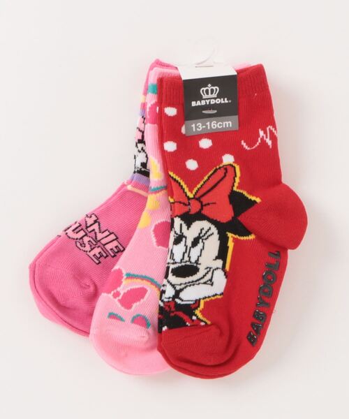 Disney（ディズニー）の「ディズニー クルーソックスセット 9177（ソックス/靴下・キッズ・ブラック×レッド/その他9・13-16/17-20/21-24cm/10-13cm）」の4枚目の写真