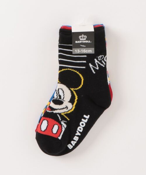 Disney（ディズニー）の「ディズニー クルーソックスセット 9177（ソックス/靴下・キッズ・ブラック×レッド/その他9・13-16/17-20/21-24cm/10-13cm）」の7枚目の写真