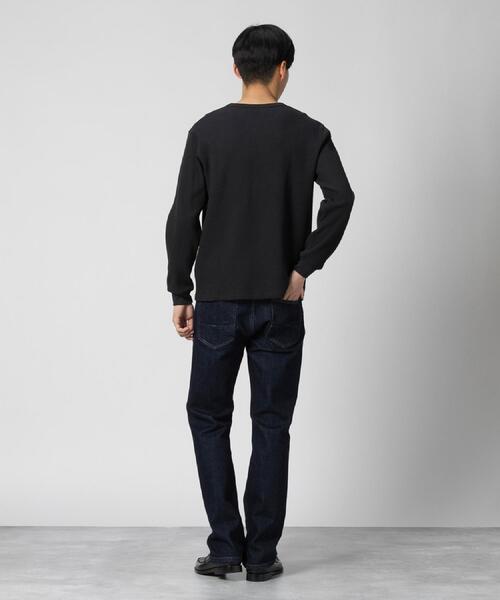 BACK NUMBER（バックナンバー）の「BACK NUMBER(バックナンバー)【S〜2XL展開】ワッフルクルー長袖Tシャツ（Tシャツ/カットソー・メンズ・ホワイト/ブラック/グレー・S/M/L/XL/XXL）」の16枚目の写真