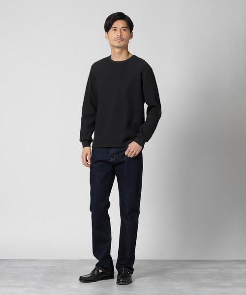 BACK NUMBER（バックナンバー）の「BACK NUMBER(バックナンバー)【S〜2XL展開】ワッフルクルー長袖Tシャツ（Tシャツ/カットソー・メンズ・ホワイト/ブラック/グレー・S/M/L/XL/XXL）」の17枚目の写真