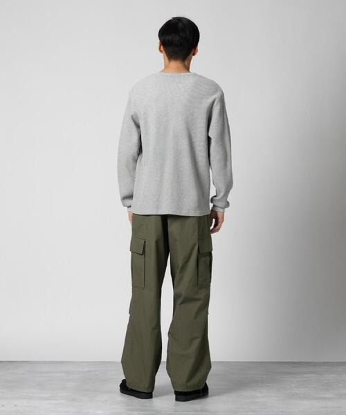BACK NUMBER（バックナンバー）の「BACK NUMBER(バックナンバー)【S〜2XL展開】ワッフルクルー長袖Tシャツ（Tシャツ/カットソー・メンズ・ホワイト/ブラック/グレー・S/M/L/XL/XXL）」の21枚目の写真