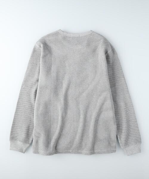 BACK NUMBER（バックナンバー）の「BACK NUMBER(バックナンバー)【S〜2XL展開】ワッフルクルー長袖Tシャツ（Tシャツ/カットソー・メンズ・ホワイト/ブラック/グレー・S/M/L/XL/XXL）」の22枚目の写真