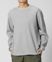 BACK NUMBER(バックナンバー)【S〜2XL展開】ワッフルクルー長袖Tシャツ