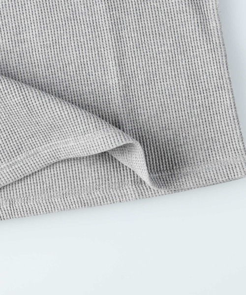 BACK NUMBER（バックナンバー）の「BACK NUMBER(バックナンバー)【S〜2XL展開】ワッフルクルー長袖Tシャツ（Tシャツ/カットソー・メンズ・ホワイト/ブラック/グレー・S/M/L/XL/XXL）」の13枚目の写真