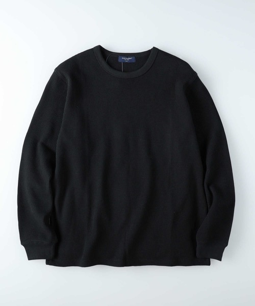 BACK NUMBER（バックナンバー）の「BACK NUMBER(バックナンバー)【S〜2XL展開】ワッフルクルー長袖Tシャツ（Tシャツ/カットソー・メンズ・ホワイト/ブラック/グレー・S/M/L/XL/XXL）」の11枚目の写真