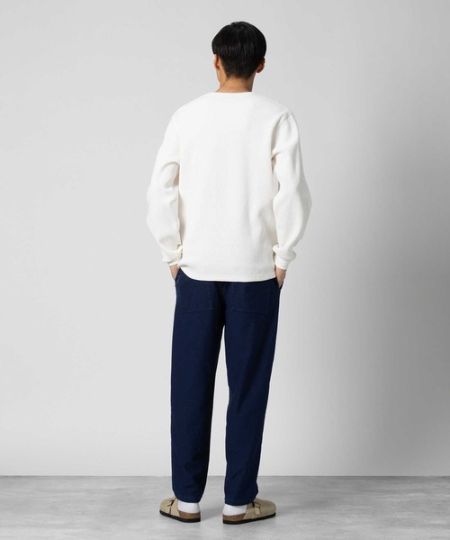 BACK NUMBER（バックナンバー）の「BACK NUMBER(バックナンバー)【S〜2XL展開】ワッフルクルー長袖Tシャツ（Tシャツ/カットソー・メンズ・ホワイト/ブラック/グレー・S/M/L/XL/XXL）」の5枚目の写真