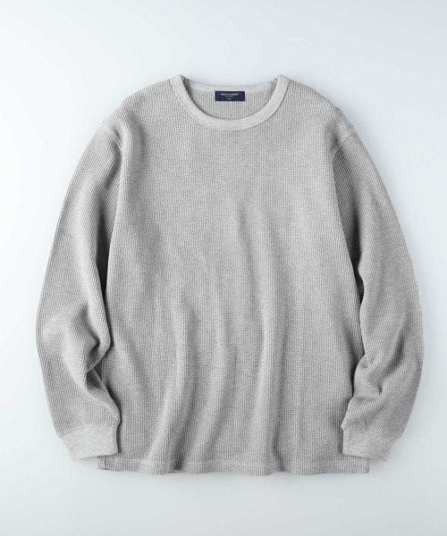 BACK NUMBER（バックナンバー）の「BACK NUMBER(バックナンバー)【S〜2XL展開】ワッフルクルー長袖Tシャツ（Tシャツ/カットソー・メンズ・ホワイト/ブラック/グレー・S/M/L/XL/XXL）」の12枚目の写真