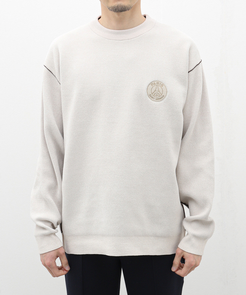 新品　PARIS SAINT-GERMAIN モールニット　ホワイト　M PARIS SAINT-GERMAIN（パリサンジェルマン）の「【Paris Saint-Germain