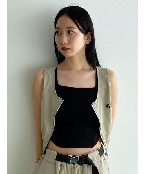 EMODA（エモダ）の「ミニマルフィットニット（タンクトップ・レディース・ホワイト/その他/ブラック/グレー・FREE）」の7枚目の写真