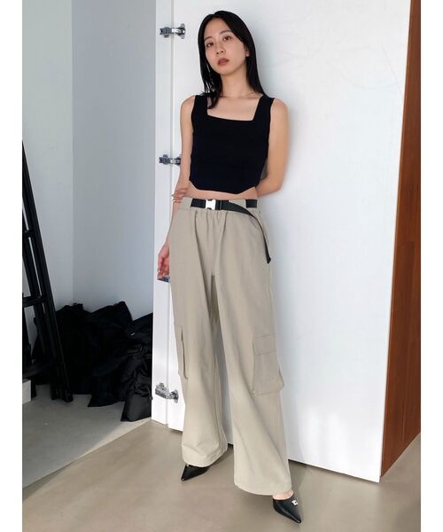 EMODA（エモダ）の「ミニマルフィットニット（タンクトップ・レディース・ホワイト/その他/ブラック/グレー・FREE）」の8枚目の写真