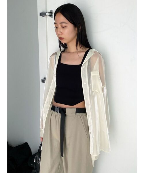 EMODA（エモダ）の「ミニマルフィットニット（タンクトップ・レディース・ホワイト/その他/ブラック/グレー・FREE）」の9枚目の写真