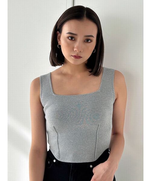 EMODA（エモダ）の「ミニマルフィットニット（タンクトップ・レディース・ホワイト/その他/ブラック/グレー・FREE）」の11枚目の写真