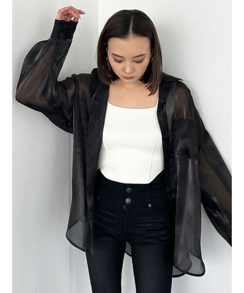 EMODA（エモダ）の「ミニマルフィットニット（タンクトップ・レディース・ホワイト/その他/ブラック/グレー・FREE）」の18枚目の写真