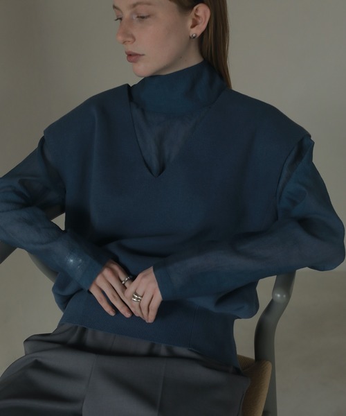 MANOF（マノフ）の「LAYERED KNIT TOPS（ニット/セーター）」 - WEAR