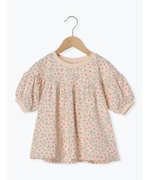 Samansa Mos2 Lagom（サマンサモスモスラーゴム）の「花柄パフスリーブTシャツ（Tシャツ/カットソー・キッズ）」