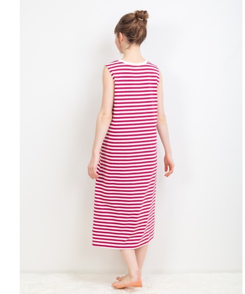 【セール】【PAUL&JOE】 ジプシープリント ボーダーノースリーブワンピース（ルームウェア/パジャマ）｜PAUL&JOE（ポールアンドジョー）