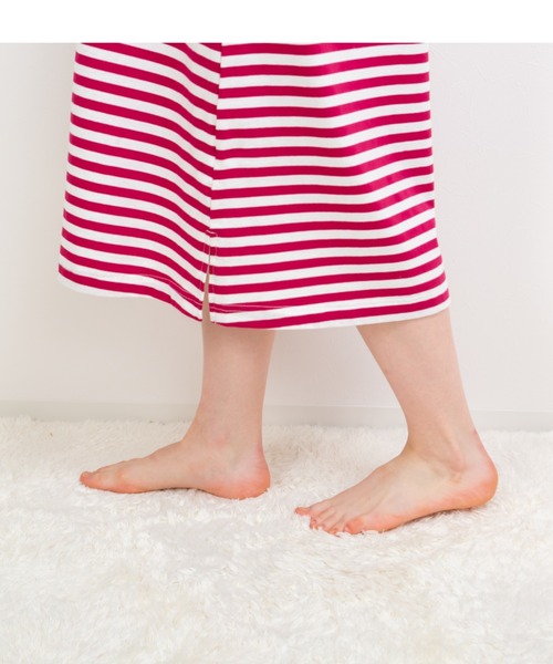 【セール】【PAUL&JOE】 ジプシープリント ボーダーノースリーブワンピース（ルームウェア/パジャマ）｜PAUL&JOE（ポールアンドジョー）