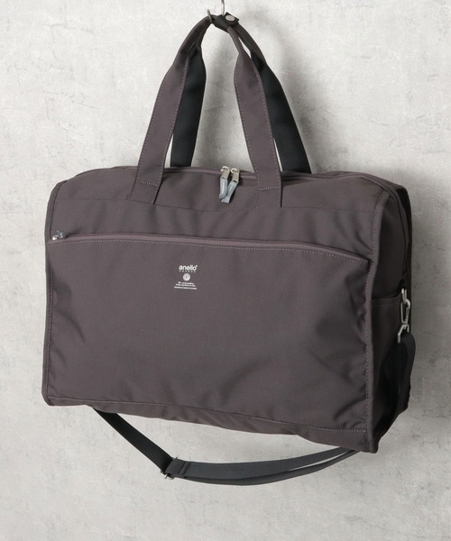 CABIN キャビン 撥水加工 10ポケット A3対応 キャリーオン対応 2WAY ショルダー ボストンバッグ 36L（ボストンバッグ）｜anello（アネロ）