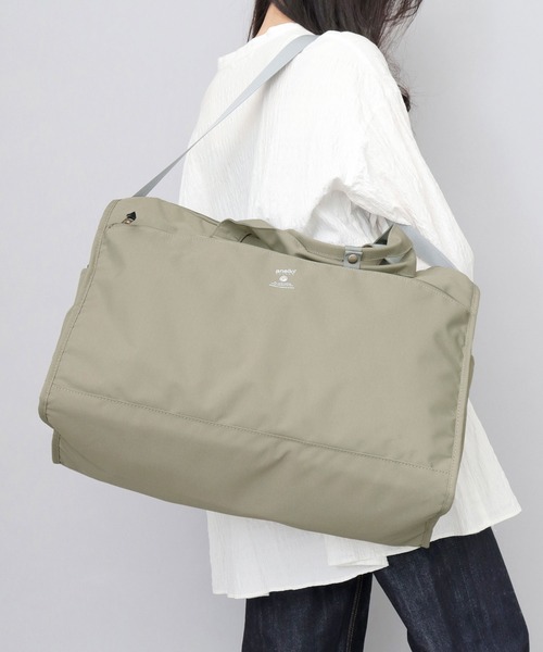 CABIN キャビン 撥水加工 10ポケット A3対応 キャリーオン対応 2WAY ショルダー ボストンバッグ 36L（ボストンバッグ）｜anello（アネロ）