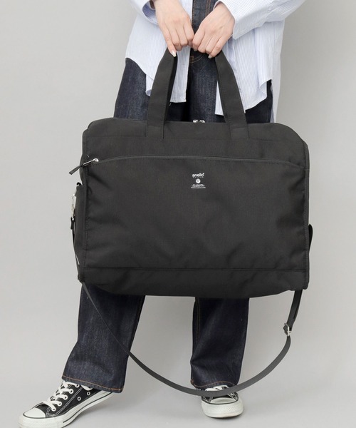 CABIN キャビン 撥水加工 10ポケット A3対応 キャリーオン対応 2WAY ショルダー ボストンバッグ 36L（ボストンバッグ）｜anello（アネロ）