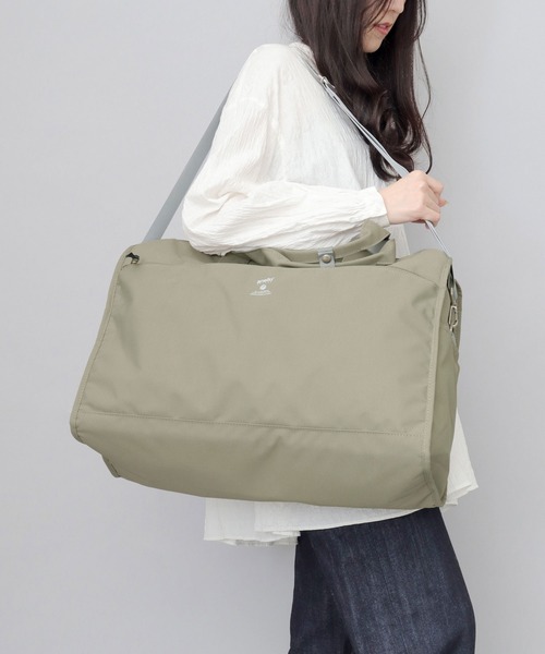 CABIN キャビン 撥水加工 10ポケット A3対応 キャリーオン対応 2WAY ショルダー ボストンバッグ 36L（ボストンバッグ）｜anello（アネロ）