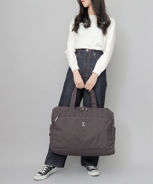 CABIN キャビン 撥水加工 10ポケット A3対応 キャリーオン対応 2WAY ショルダー ボストンバッグ 36L（ボストンバッグ）｜anello（アネロ）