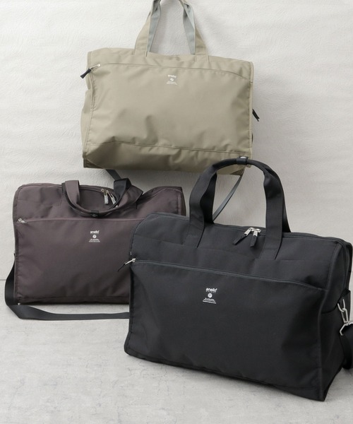 CABIN キャビン 撥水加工 10ポケット A3対応 キャリーオン対応 2WAY ショルダー ボストンバッグ 36L（ボストンバッグ）｜anello（アネロ）