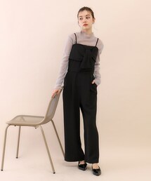 index | ◆2way ツイストリボンキャミサロペット【ストレッチ/洗濯機洗い可】(サロペット/オーバーオール)