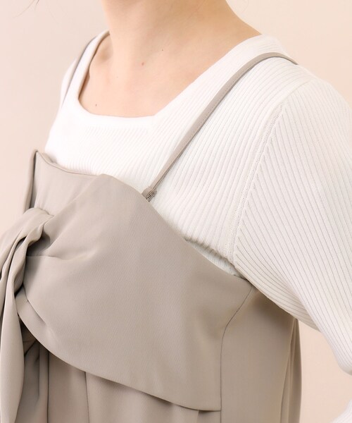 index（インデックス）の「◆2way ツイストリボンキャミサロペット【ストレッチ/洗濯機洗い可】（サロペット/オーバーオール・レディース・ブラック/ベージュ・38/36/40）」の16枚目の写真