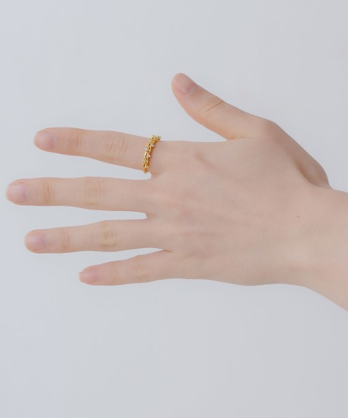 yu-ka（ユーカ）の「YU-KA:クロスジルコンファインリング（リング・レディース・シルバー/ゴールド・FREE）」の10枚目の写真