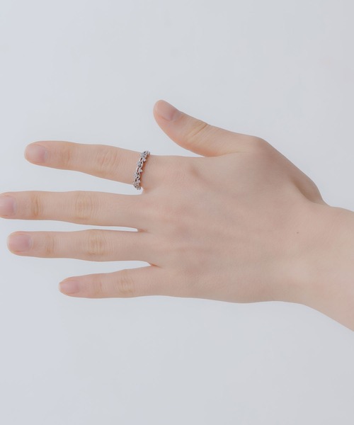 yu-ka（ユーカ）の「YU-KA:クロスジルコンファインリング（リング・レディース・シルバー/ゴールド・FREE）」の8枚目の写真