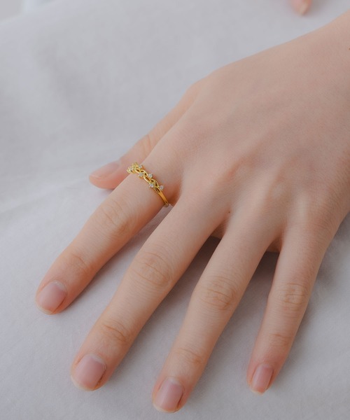 yu-ka（ユーカ）の「YU-KA:クロスジルコンファインリング（リング・レディース・シルバー/ゴールド・FREE）」の9枚目の写真