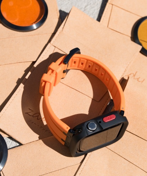 zandy(ズィーアンドワイ)の「zandy ズィー・アンド・ワイ/ Apple Watch【ステンレスシリコンバンド】Apple Watch バンド ステンレス×シリコン アップルウォッチベルト メタル ユニセックス /// silicone3(デジタル腕時計・レディース・ホワイト/ネイビー/グレー/オレンジ/ブラック・S/M)」の5枚目の写真
