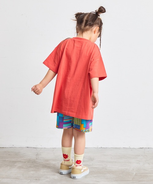 BIG FIELD（ビッグフィールド）の「レースプリントTシャツ（80～150cm）（Tシャツ/カットソー・キッズ・レッド/チャコール/オフホワイト・120/110/100/95/90/80/150/140/130）」の7枚目の写真