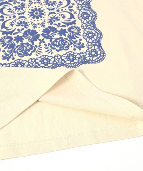 BIG FIELD（ビッグフィールド）の「レースプリントTシャツ（80～150cm）（Tシャツ/カットソー・キッズ・レッド/チャコール/オフホワイト・120/110/100/95/90/80/150/140/130）」の10枚目の写真