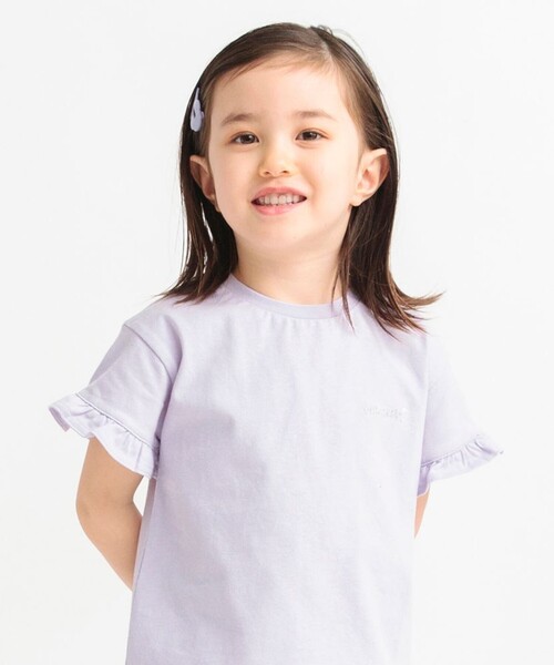 BRANSHES（ブランシェス）の「アソート半袖Tシャツ（Tシャツ/カットソー・キッズ・ラベンダー/アイボリー/ピンク/サックスブルー/オフホワイト/チャコールグレー・90/100/110/120/80/130/140/150）」の6枚目の写真