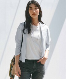 【一部店舗限定/洗える】マルチ機能 シアー クロップド カーディガン
