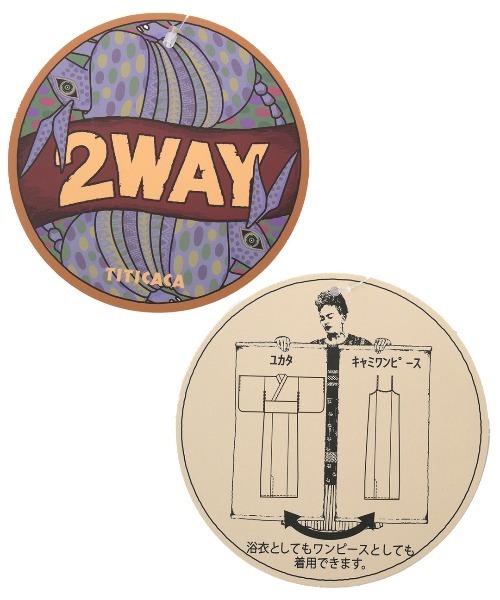 チチカカ（チチカカ）の「ワンピース浴衣セット（浴衣・レディース・アイボリー/ネイビー・FREE）」の3枚目の写真