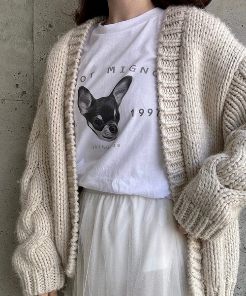 犬プリントtシャツ | STORES