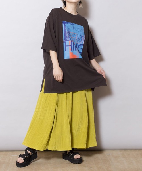 OSMOSIS(オズモーシス)の「プリントTシャツ(Tシャツ/カットソー・レディース・ブラック/チャコール/ホワイト・ONE SIZE)」の15枚目の写真