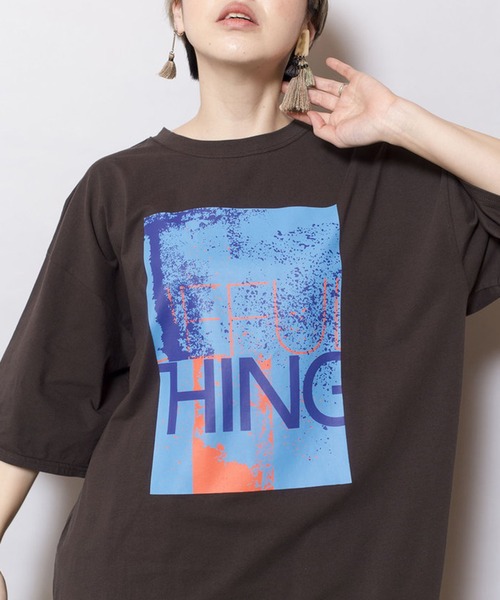 OSMOSIS(オズモーシス)の「プリントTシャツ(Tシャツ/カットソー・レディース・ブラック/チャコール/ホワイト・ONE SIZE)」の17枚目の写真